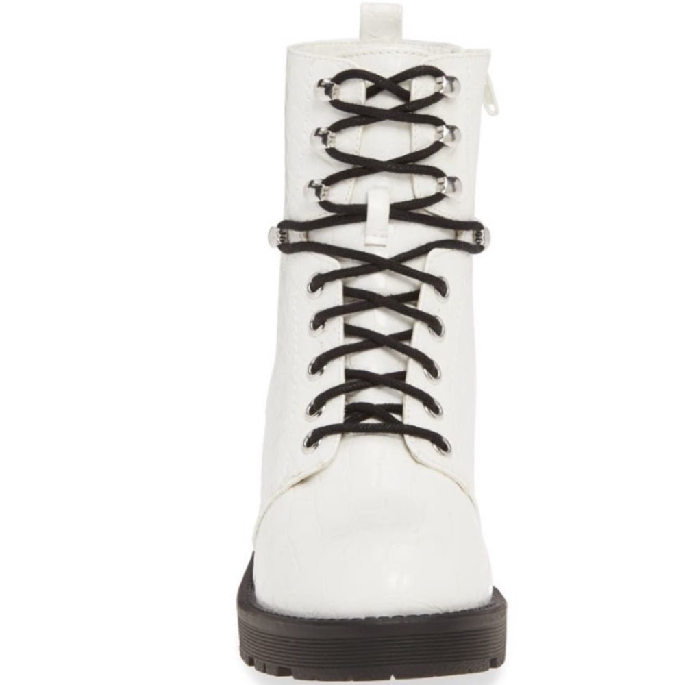 ❤️LAST NEW 8 Mia Indigo White Combat Boot - Picture 5 of 12